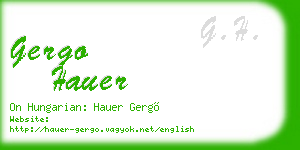 gergo hauer business card